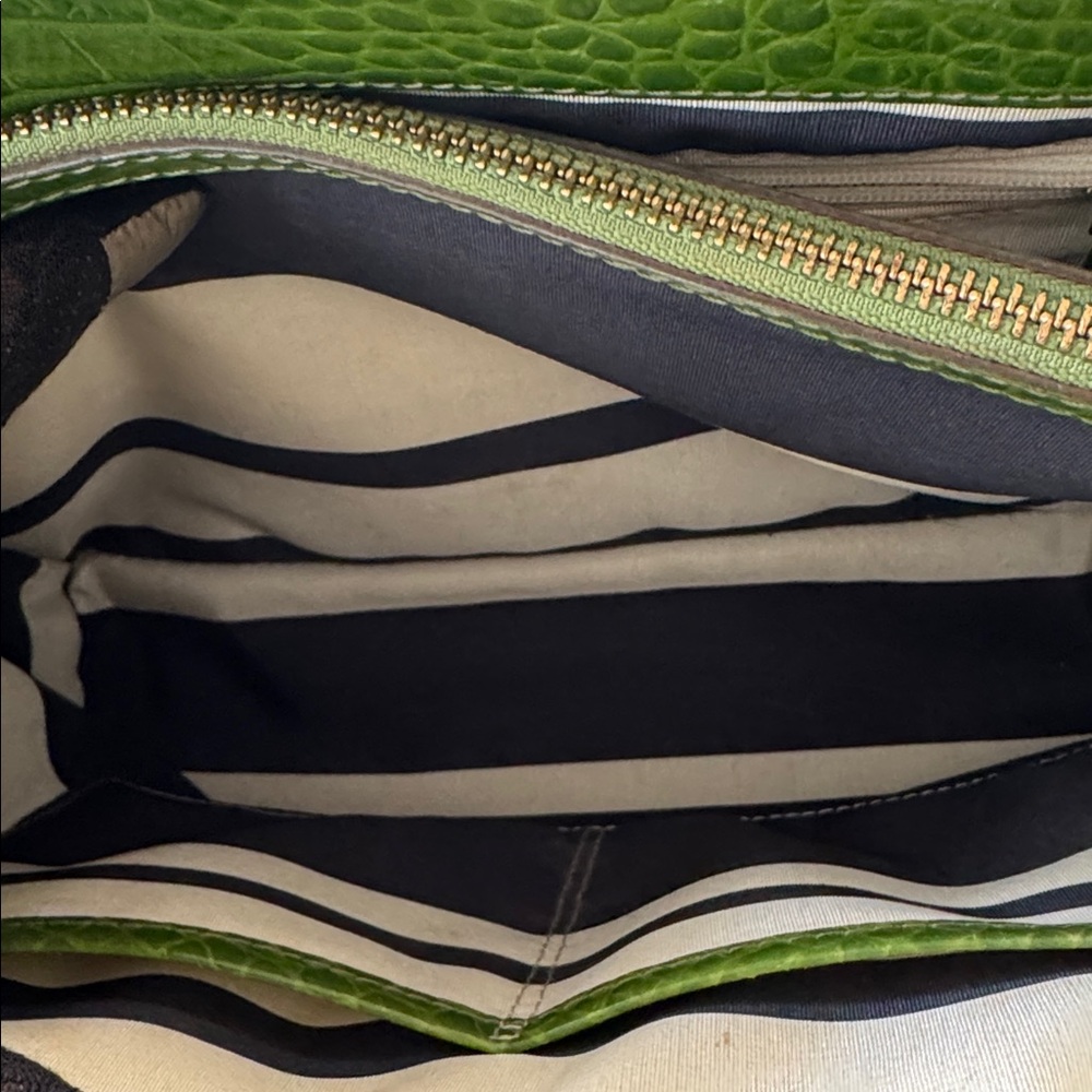 kate spade Green Croc-Embossed Tote with Gold Plate - Picture 5 of 5